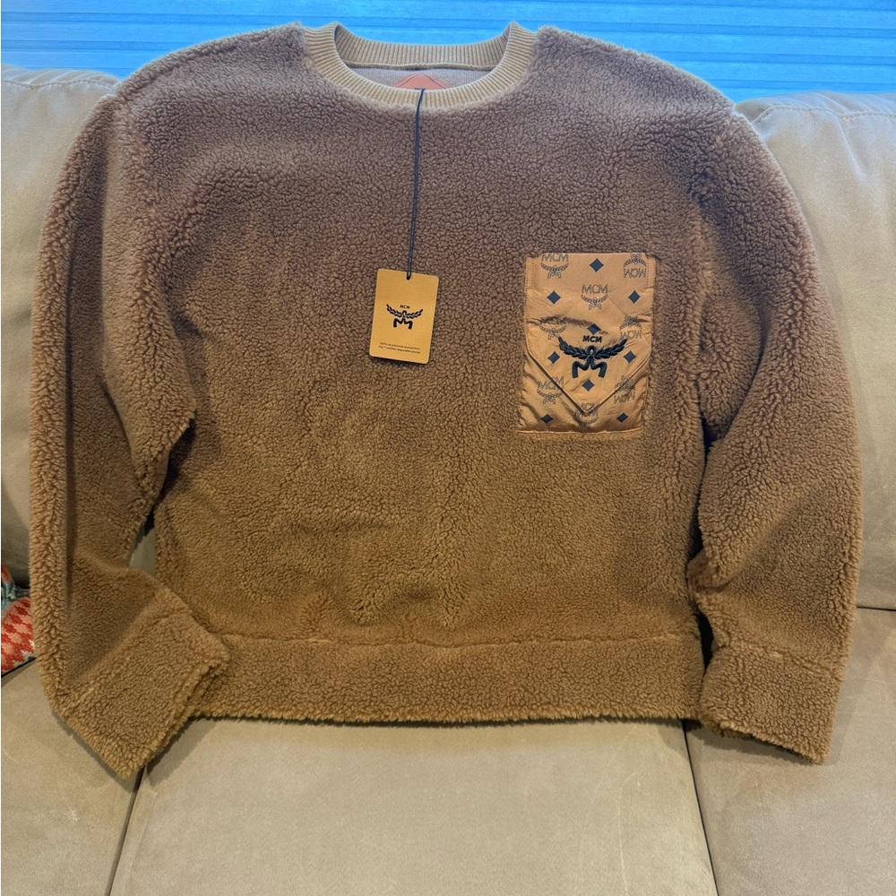🔥24HR SALE🔥 NWT mcm monogram-pocket fleece sweatshirt - Picture 5 of 9
